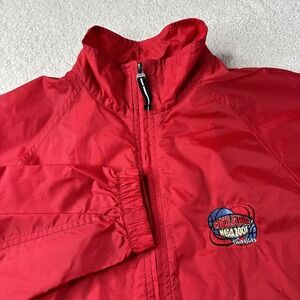 Vintage Nike Windbreaker Men's Large Mini Swoosh 2001 NCAA Final Four Jacket Red